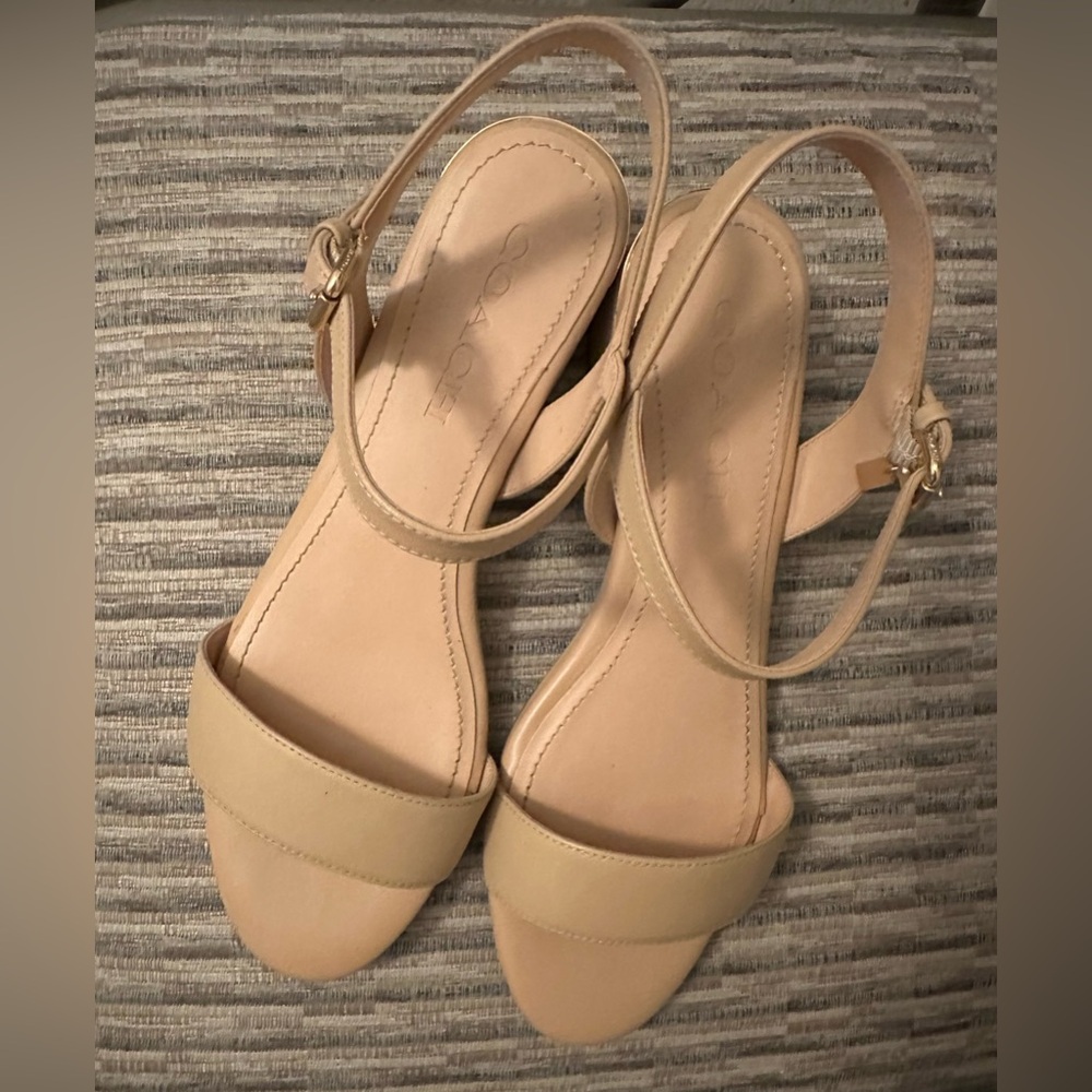 Coach Women's Beige Strap Sandals